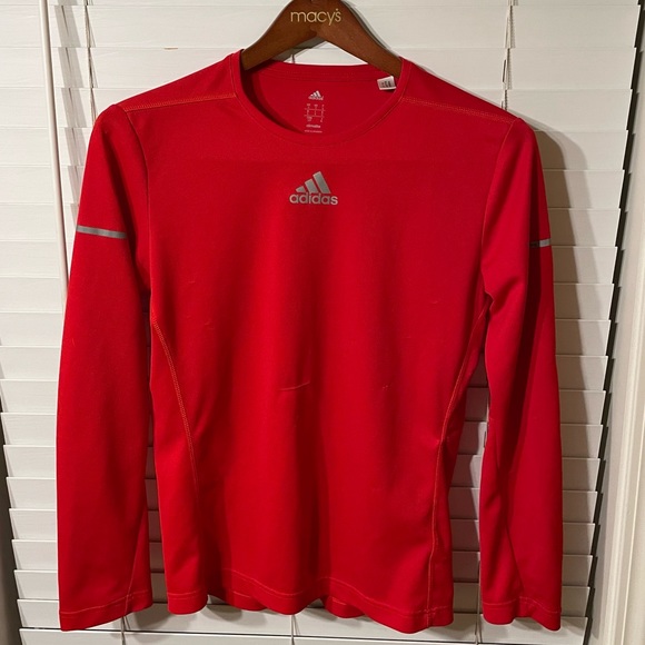 Adidas Running Top :: Long Sleeve :: Size Small :: Red - Picture 1 of 3